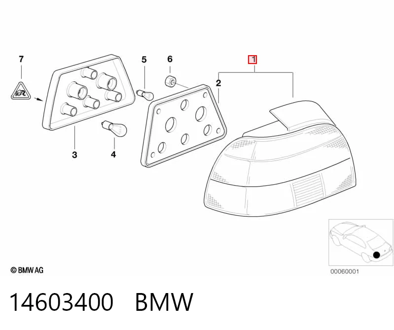 Lampa zespolona tylna prawa do BMW 5  E39