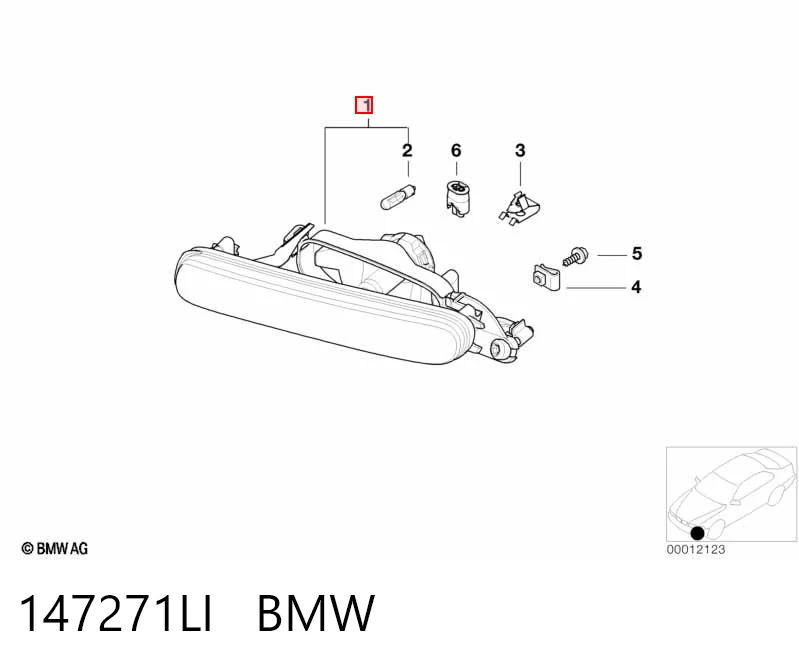  Lampa przeciwmgielna lewa BMW 3 