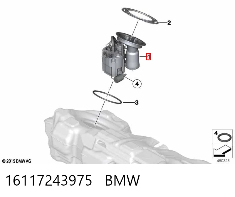 16117243975 BMW Moduł pompy paliwowej z czujnikiem poziomu paliwa