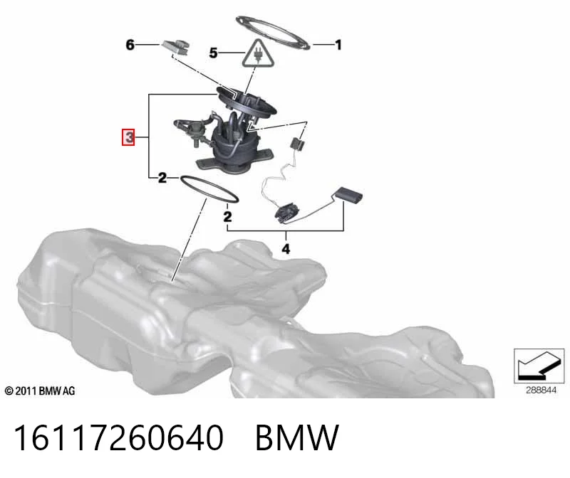 16117260640 BMW Pompa paliwa elektryczna zanurzeniowa