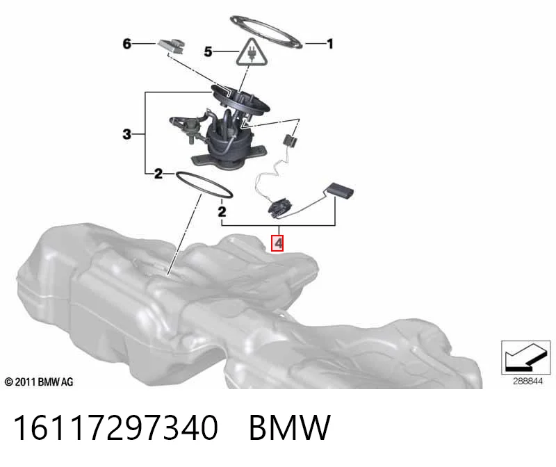 16117297340 BMW Czujnik poziomu paliwa w zbiorniku