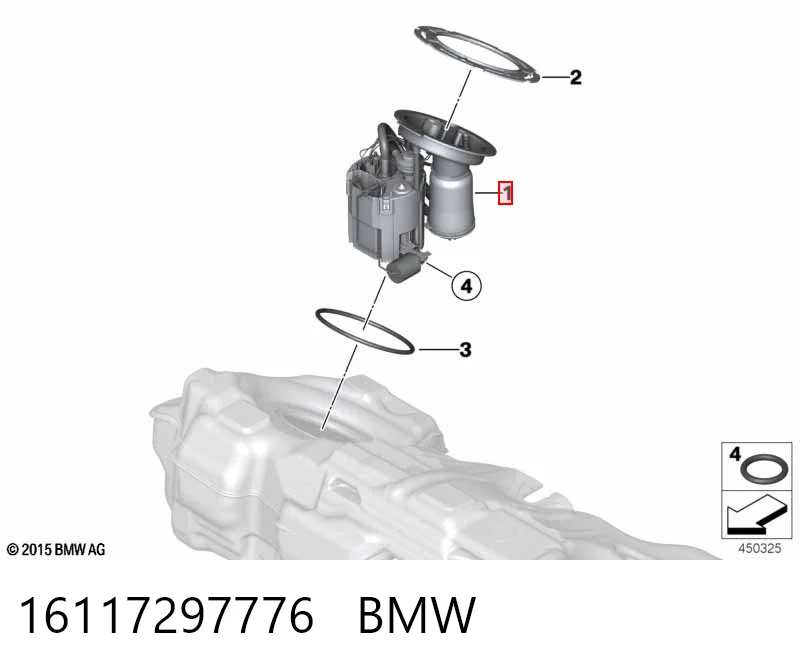 16117297776 BMW Moduł pompy paliwowej z czujnikiem poziomu paliwa