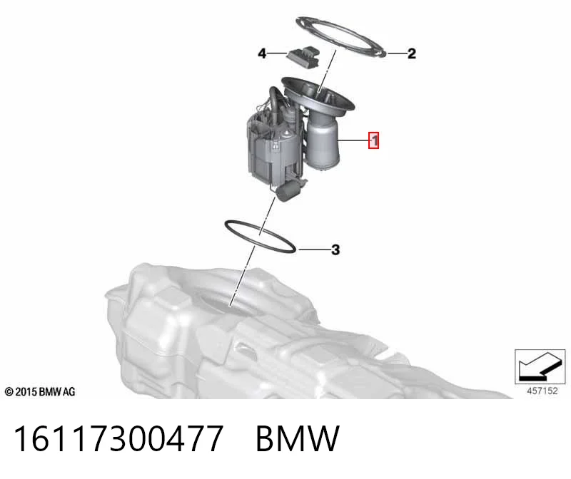 16117300477 BMW Moduł pompy paliwowej z czujnikiem poziomu paliwa