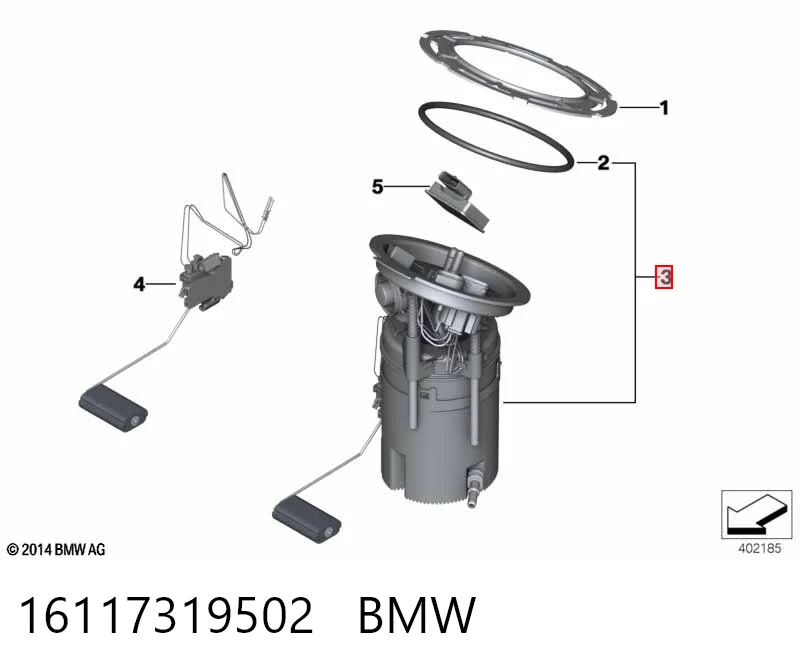 16117319502 BMW Moduł pompy paliwowej z czujnikiem poziomu paliwa