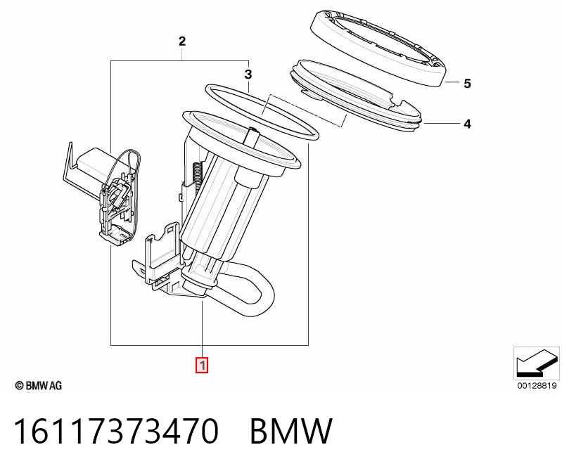 16117373470 BMW Moduł pompy paliwowej z czujnikiem poziomu paliwa