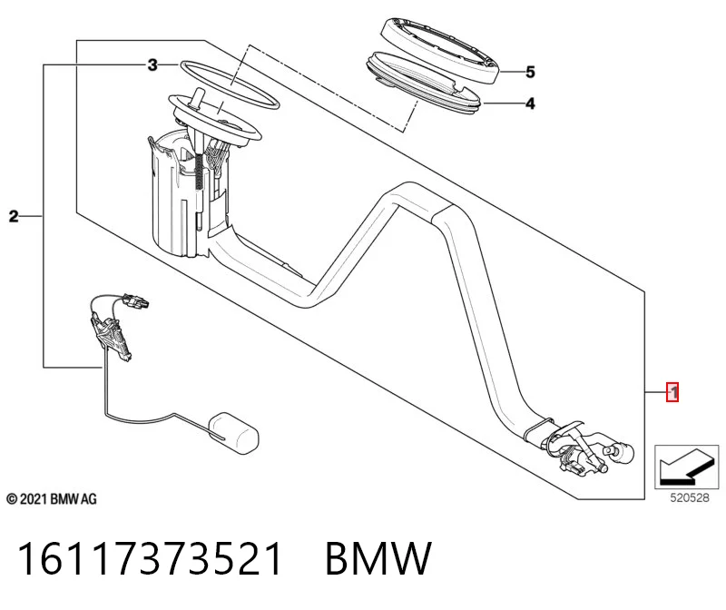 16117373521 BMW Moduł pompy paliwowej z czujnikiem poziomu paliwa