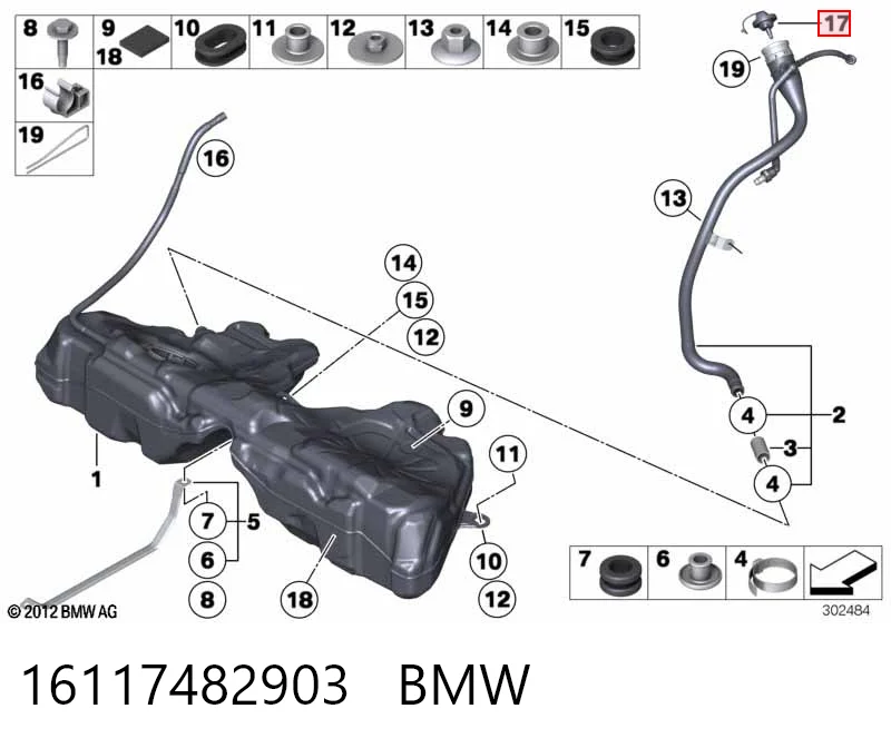 16117482903 BMW Korek wlewu paliwa