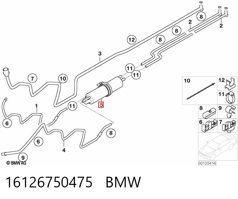 16126750475 BMW Filtr paliwa