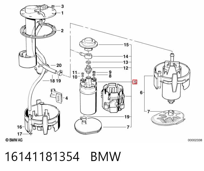 16141181354 BMW Pompa paliwa elektryczna zanurzeniowa