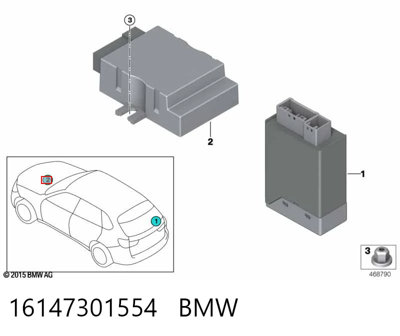 16147301554 BMW Sterownik pompy paliwa