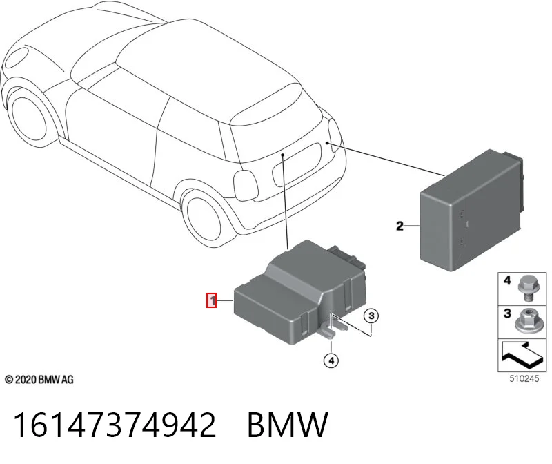 16147374942 BMW Sterownik pompy paliwa