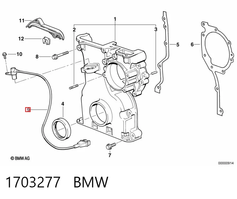 1703277 BMW Czujnik położenia wału korbowego
