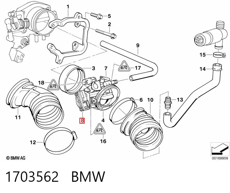 Czujnik położenia przepustnicy (potencjometr) do BMW 5  E34