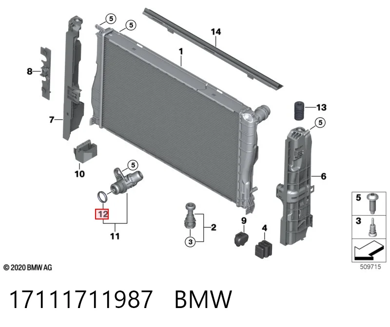 17111711987 BMW Uszczelka korka wlewu oleju