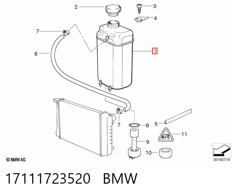 17111723520 BMW Zbiorniczek wyrównawczy układu chłodzenia