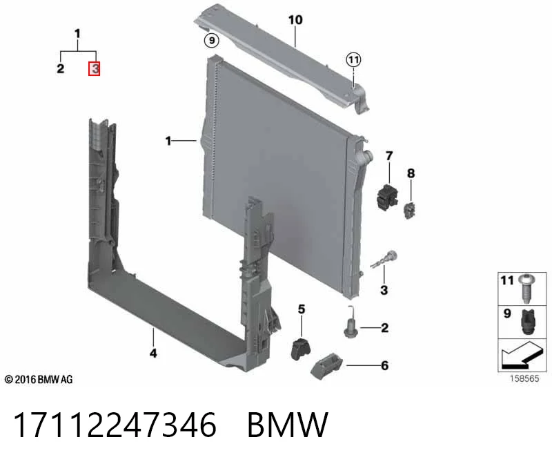 17112247346 BMW Pokrywa (korek) chłodnicy