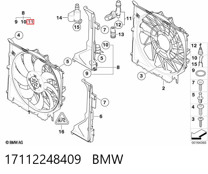 17112248409 BMW Kołnierz układu chłodzenia (trójnik)