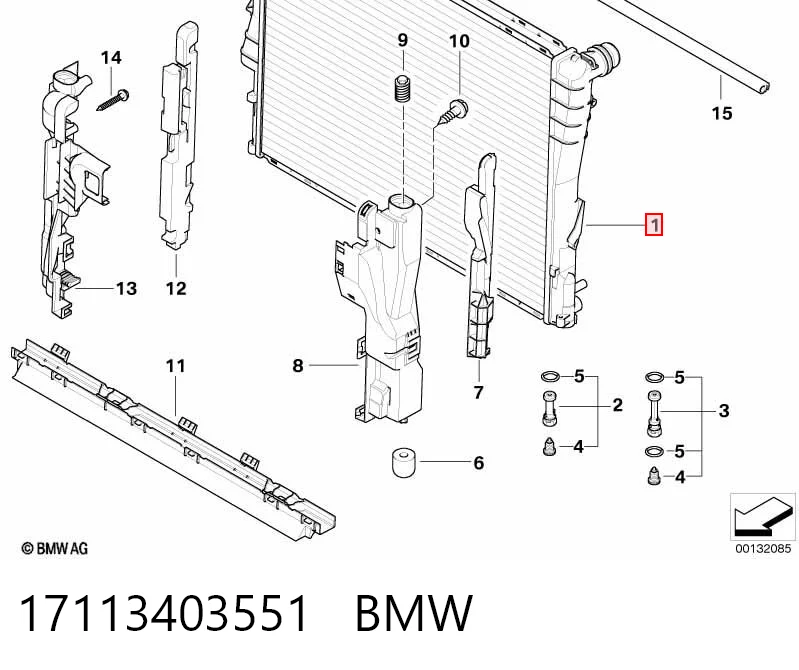 17113403551 BMW Chłodnica silnika
