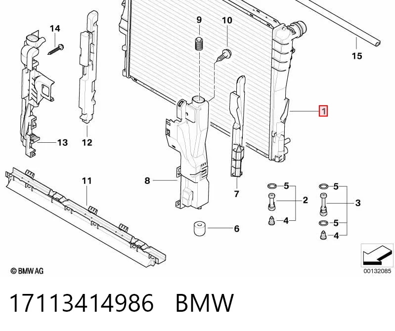  Chłodnica silnika BMW X3 