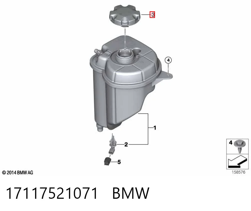 17117521071 BMW Pokrywa (korek) zbiornika wyrównawczego