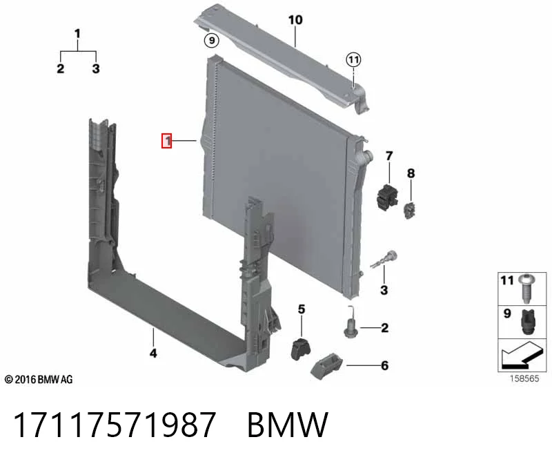 17117571987 BMW Chłodnica silnika