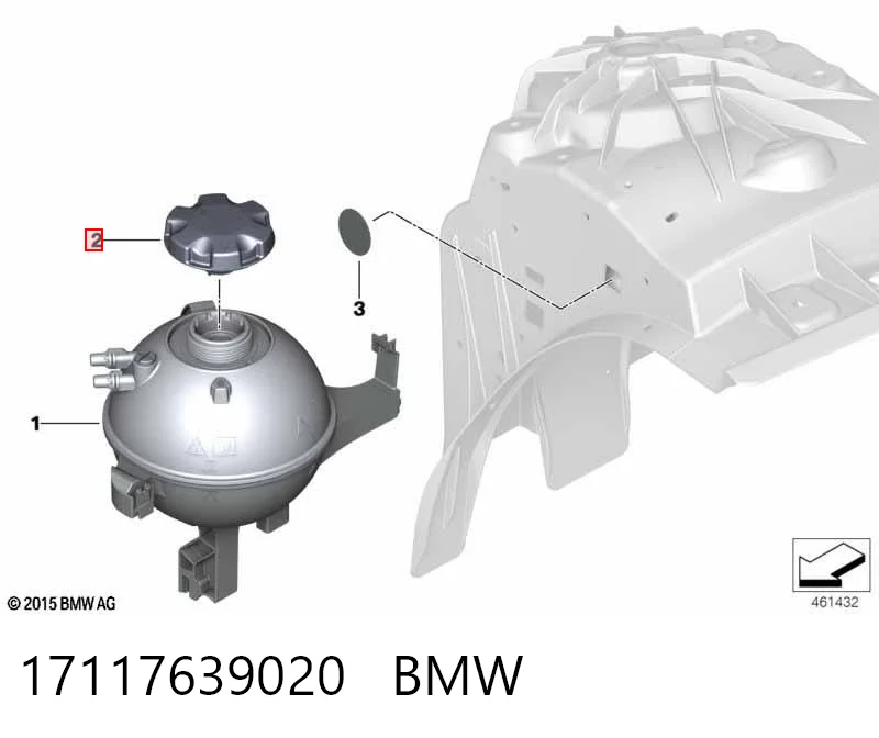 17117639020 BMW Pokrywa (korek) zbiornika wyrównawczego