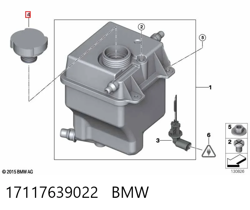 17117639022 BMW Pokrywa (korek) chłodnicy