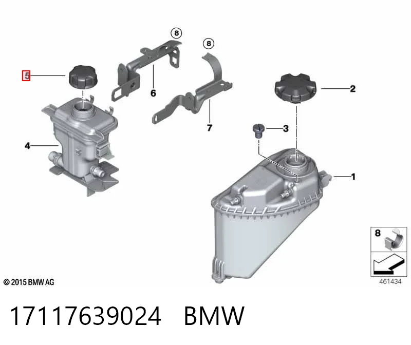 17117639024 BMW Pokrywa (korek) zbiornika wyrównawczego