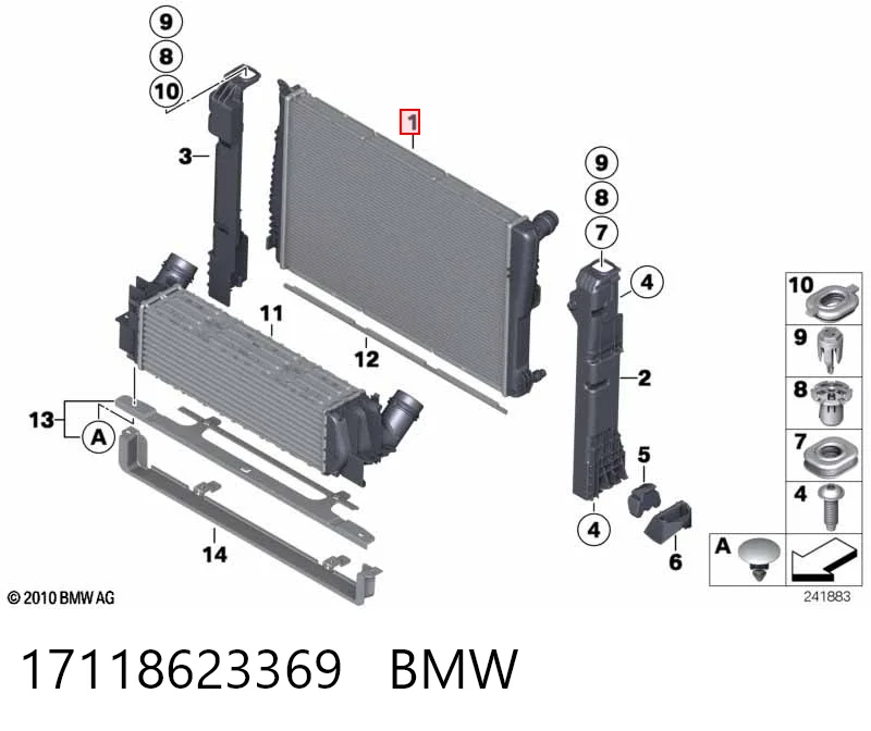 17118623369 BMW Chłodnica silnika