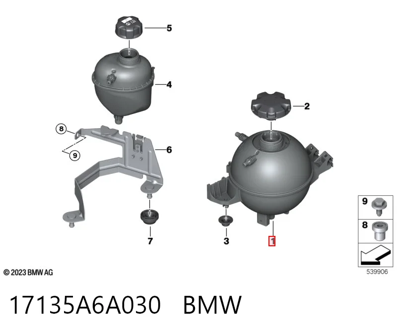 17135A6A030 BMW Zbiorniczek wyrównawczy układu chłodzenia