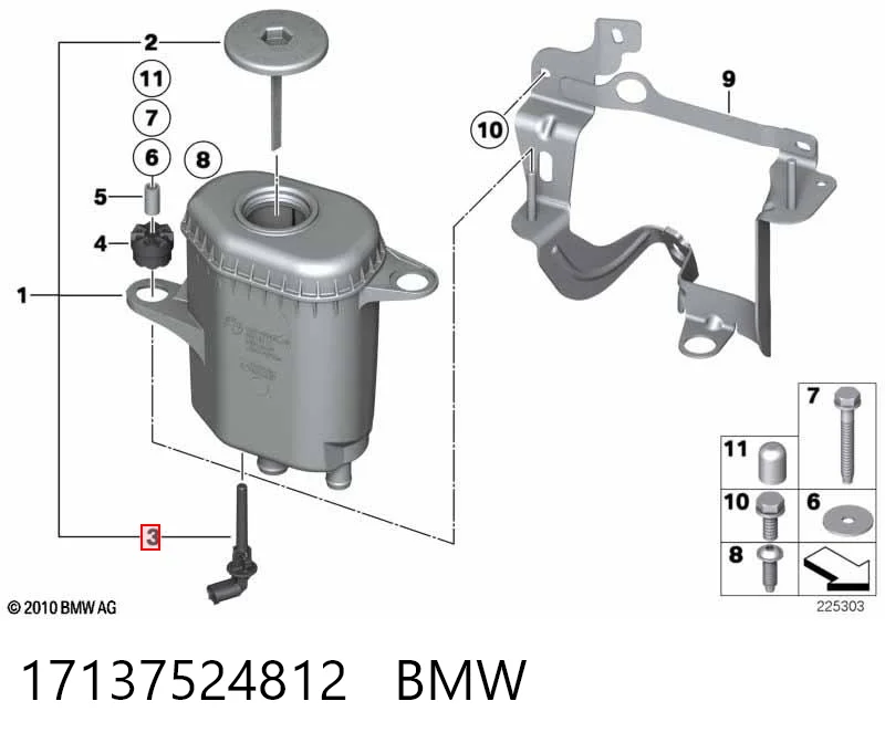 17137524812 BMW Czujnik poziomu płynu chłodzącego w zbiorniku