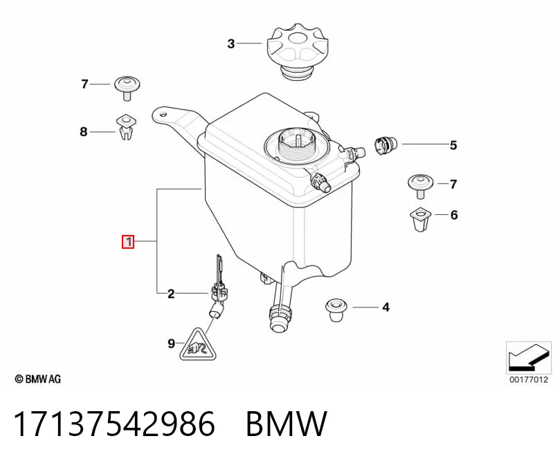 17137542986 BMW Zbiorniczek wyrównawczy układu chłodzenia