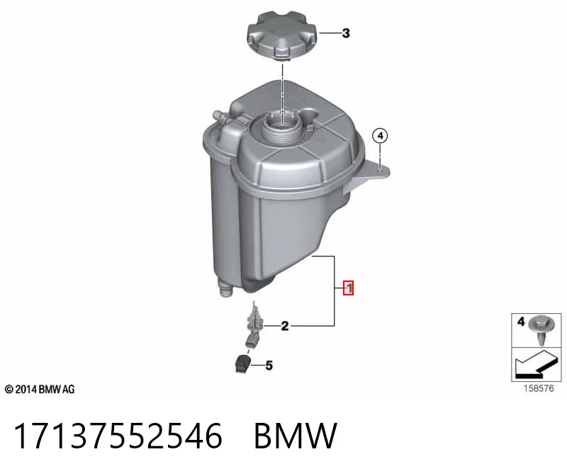 17137552546 BMW Zbiorniczek wyrównawczy układu chłodzenia