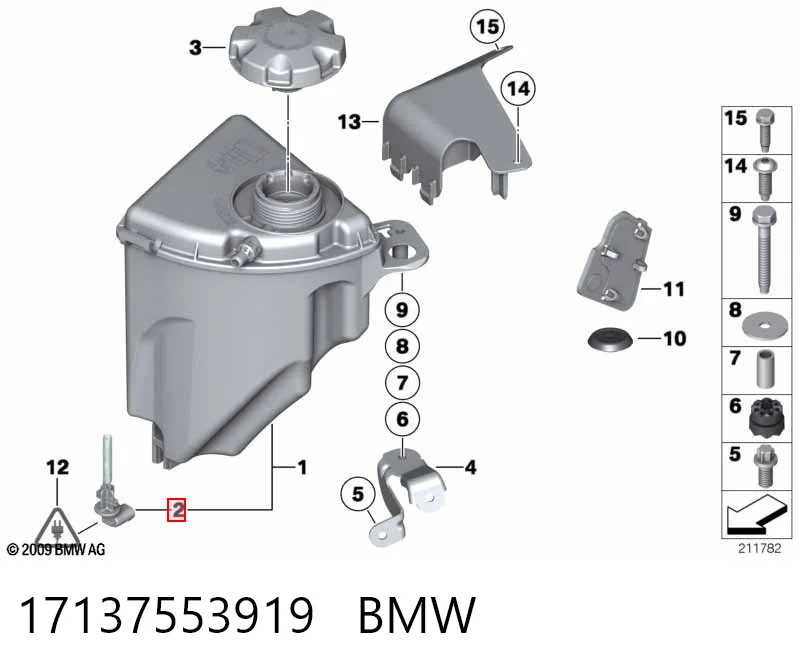 17137553919 BMW Czujnik poziomu płynu chłodzącego w zbiorniku