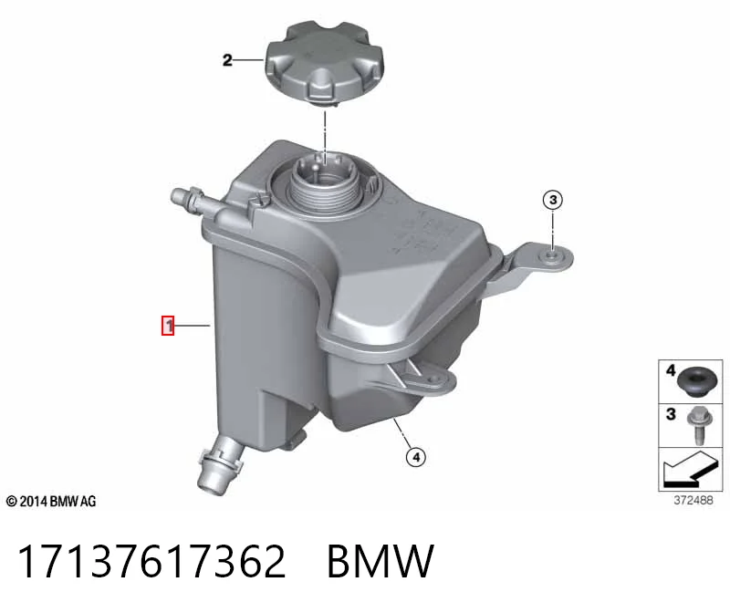 17137617362 BMW Zbiorniczek wyrównawczy układu chłodzenia