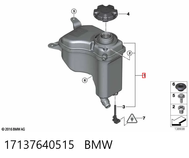 17137640515 BMW Zbiorniczek wyrównawczy układu chłodzenia