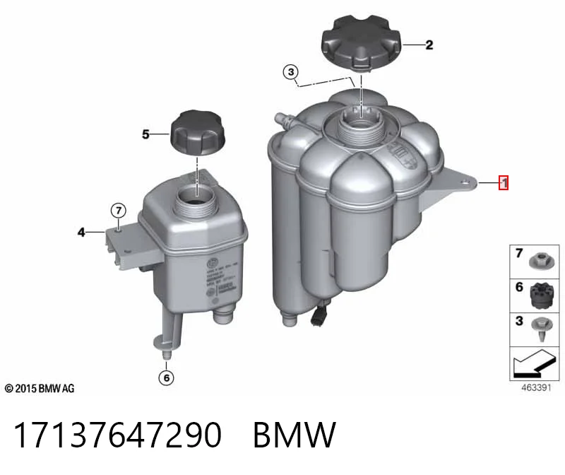 17137647290 BMW Zbiorniczek wyrównawczy układu chłodzenia
