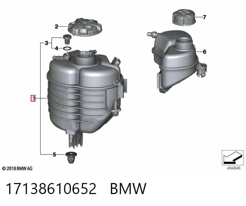 17138610652 BMW Zbiorniczek wyrównawczy układu chłodzenia