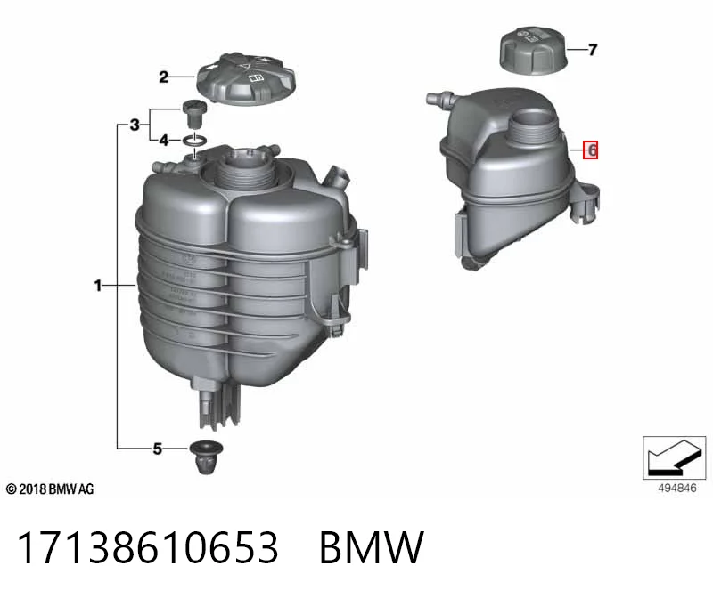17138610653 BMW Zbiorniczek wyrównawczy układu chłodzenia