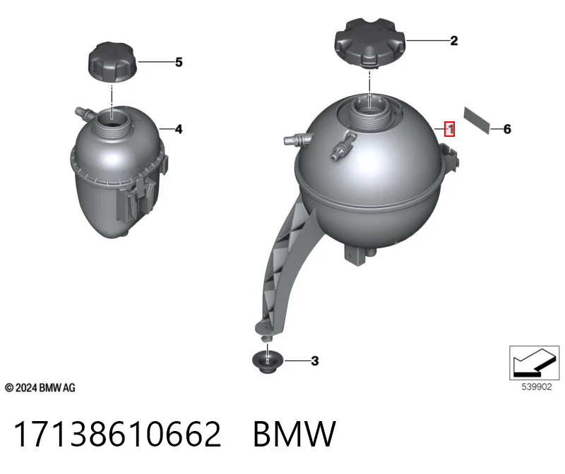 17138610662 BMW Zbiorniczek wyrównawczy układu chłodzenia