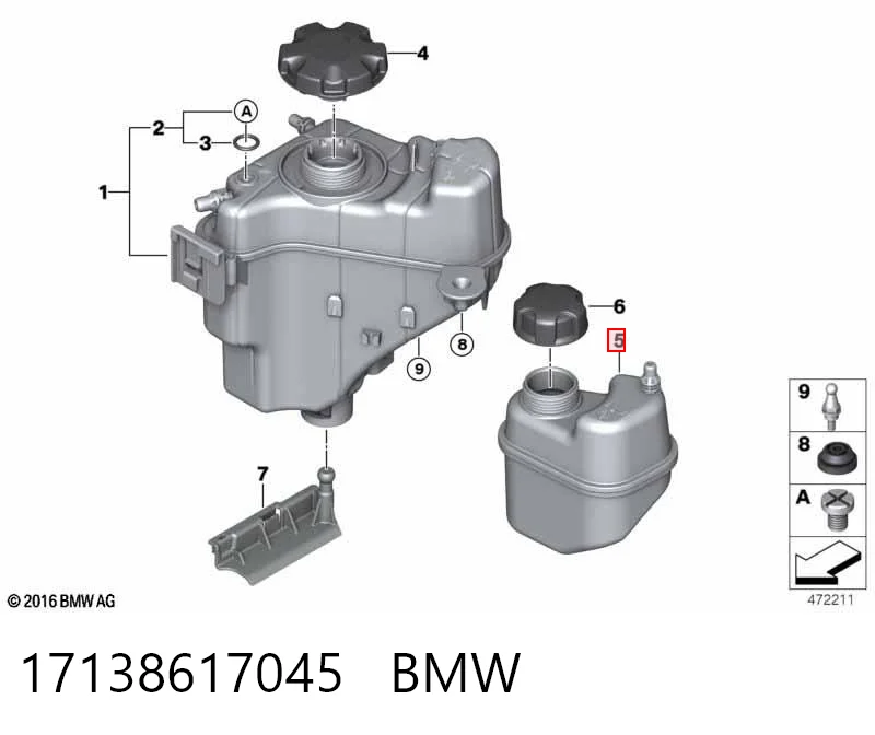 17138617045 BMW Zbiorniczek wyrównawczy układu chłodzenia