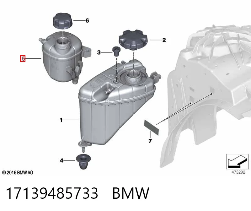 17139485733 BMW Zbiorniczek wyrównawczy układu chłodzenia