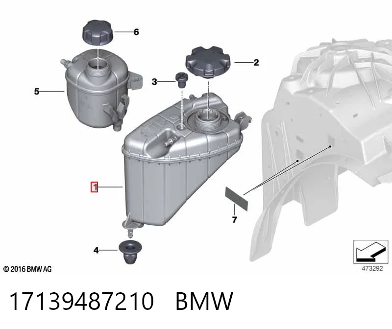 17139487210 BMW Zbiorniczek wyrównawczy układu chłodzenia
