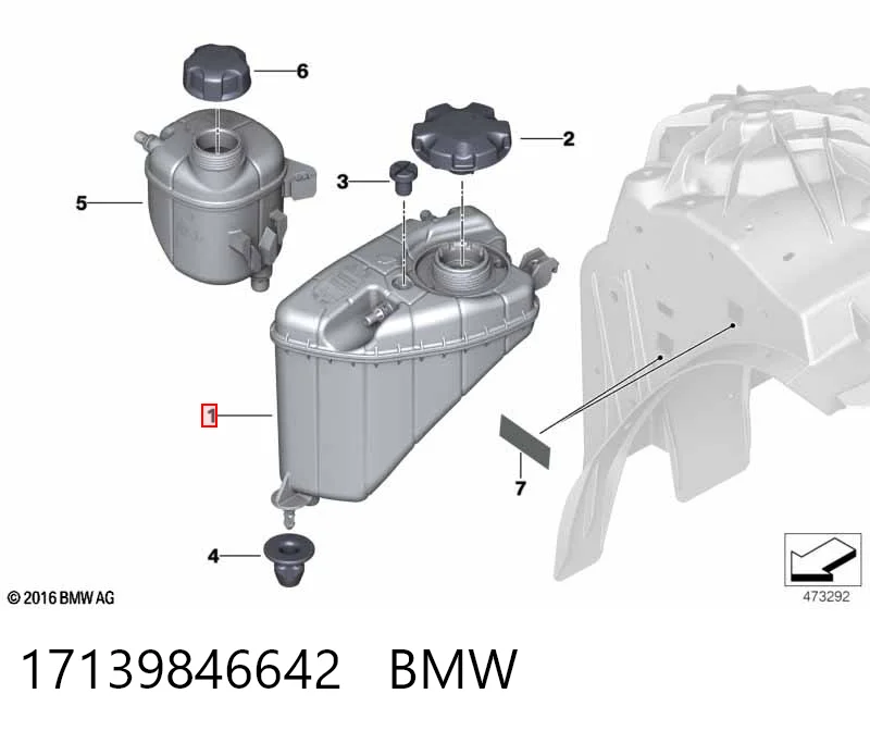 17139846642 BMW Zbiorniczek wyrównawczy układu chłodzenia