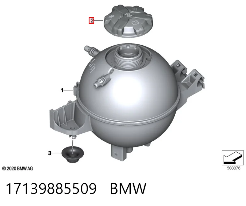 Pokrywa (korek) zbiornika wyrównawczego do BMW X3 G01, F97, G08