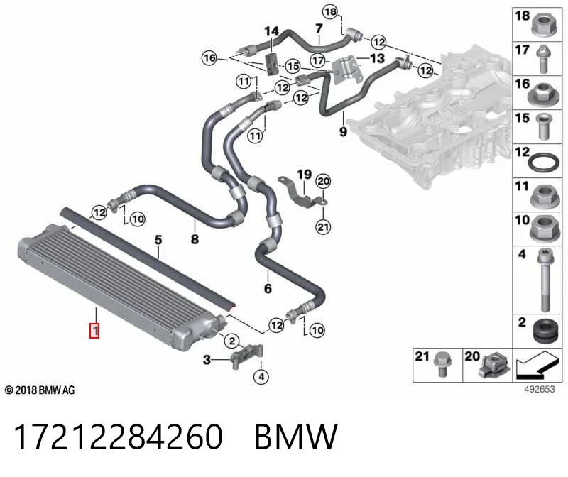 17212284260 BMW Chłodnica oleju