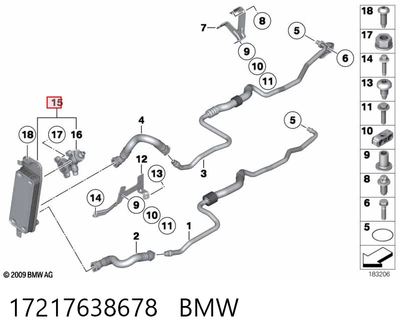 17217638678 BMW Chłodnica automatycznej/mechanicznej skrzyni biegów