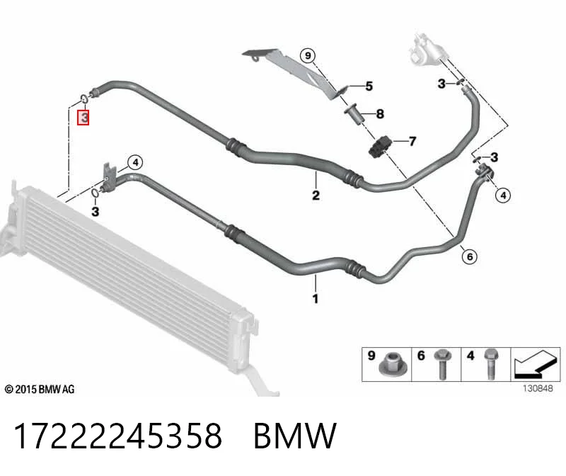 17222245358 BMW Uszczelka chłodnicy oleju
