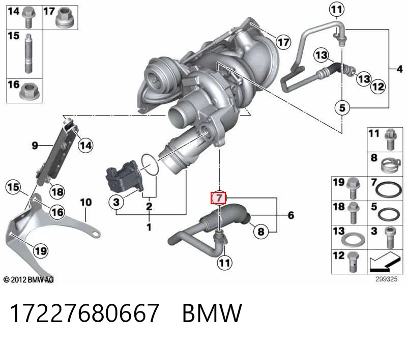 17227680667 BMW Pierścień uszczelniający przewodu tłocznego sprężarki