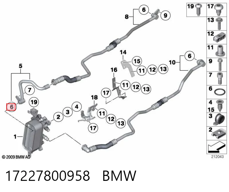 17227800958 BMW Uszczelka korka wlewu oleju